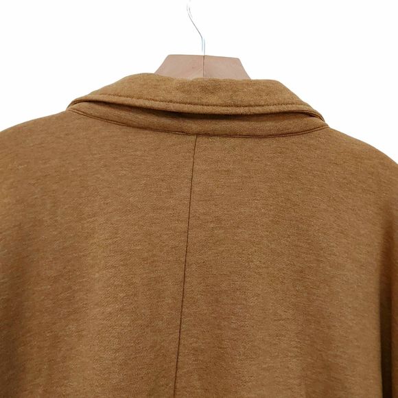 Universal Thread Womens Knit Blazer 3X Heather Brown Two Button Drop Shoulder - Picture 6 of 12